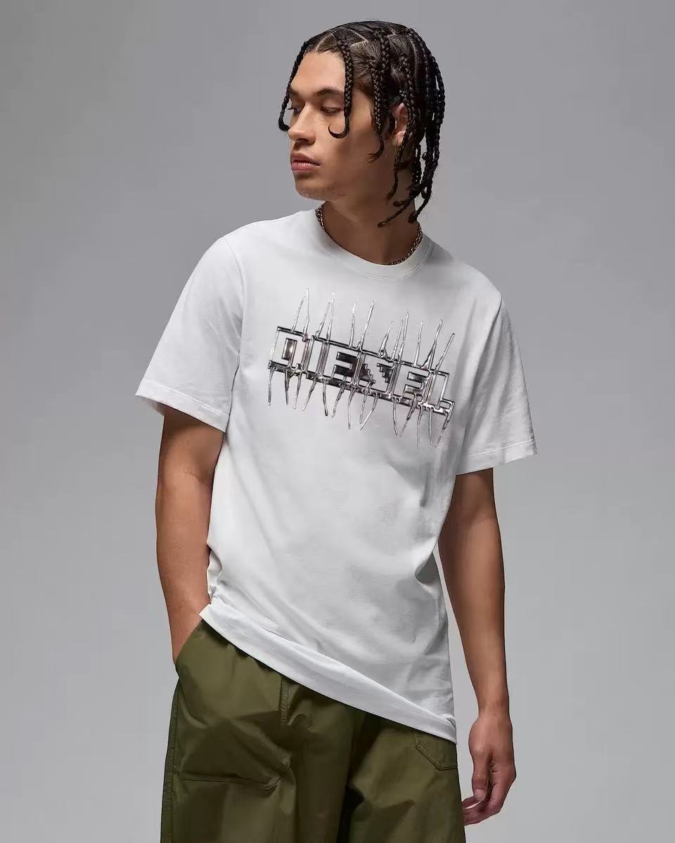 new releasing pure cotton gradient simple letter print T-shirt