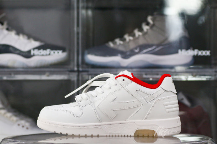 OFF-WHITE White & Red Out of Office 'OOO' sneakers