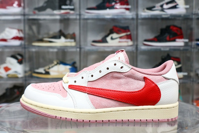 Travis Scott x Air Jordan 1 Low OG Shy Pink Red 2025