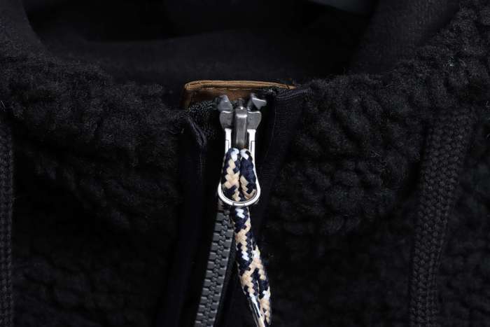The North Face Double Laminated Sherpa White Zip Jacket