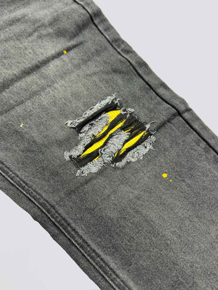 Drew House Broken Hole Washed Splash Ink Jeans
