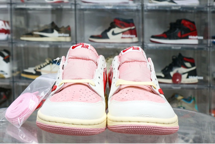 Travis Scott x Air Jordan 1 Low OG Shy Pink Red 2025