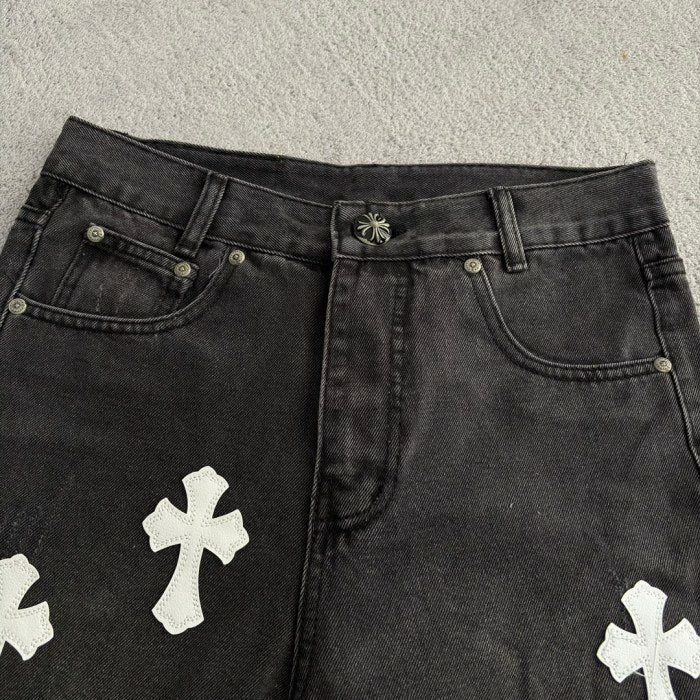 Chrome Hearts White Crosses Pants