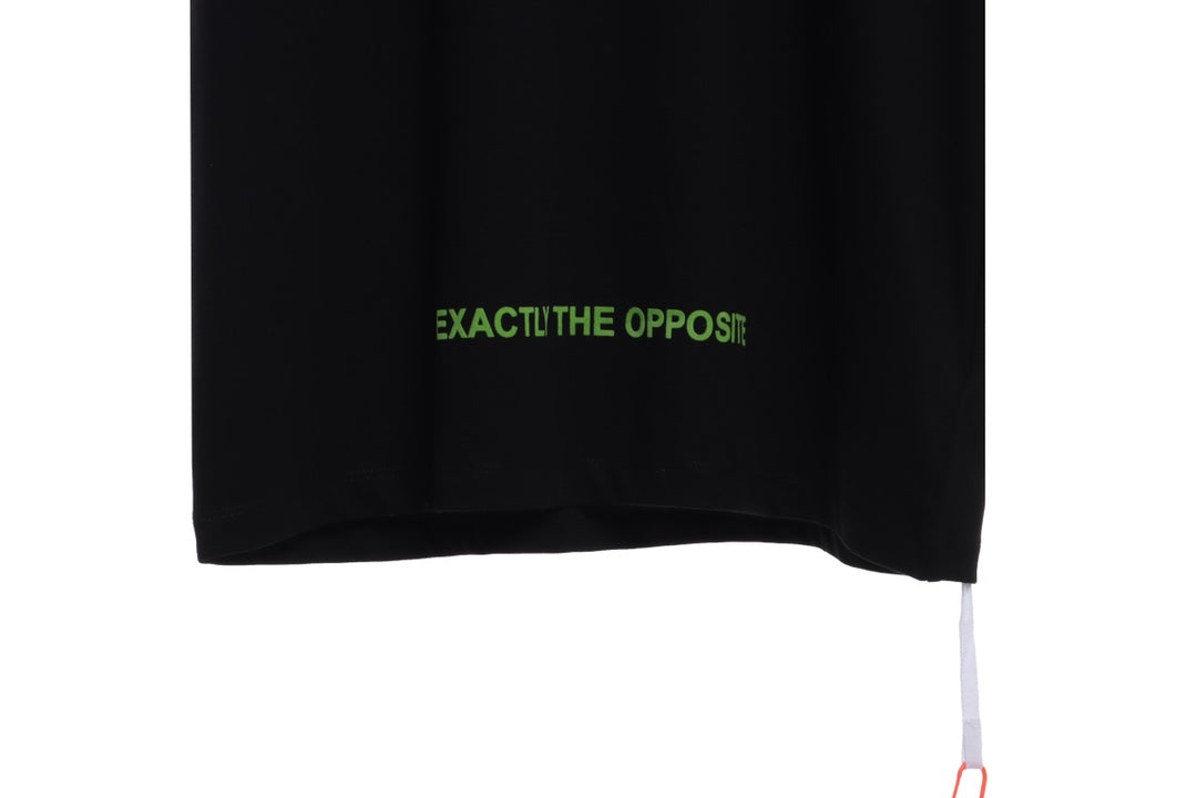 OW embroidery flocking print pattern short sleeve