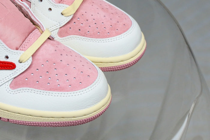 Travis Scott x Air Jordan 1 Low OG Shy Pink Red 2025