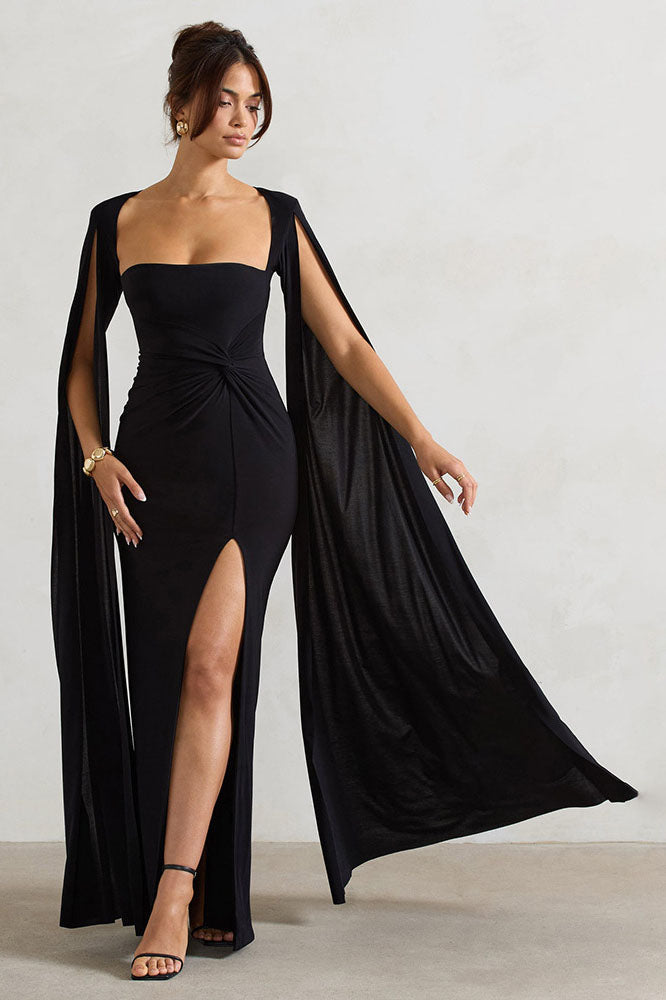 Queen's Cape - Slit Dress