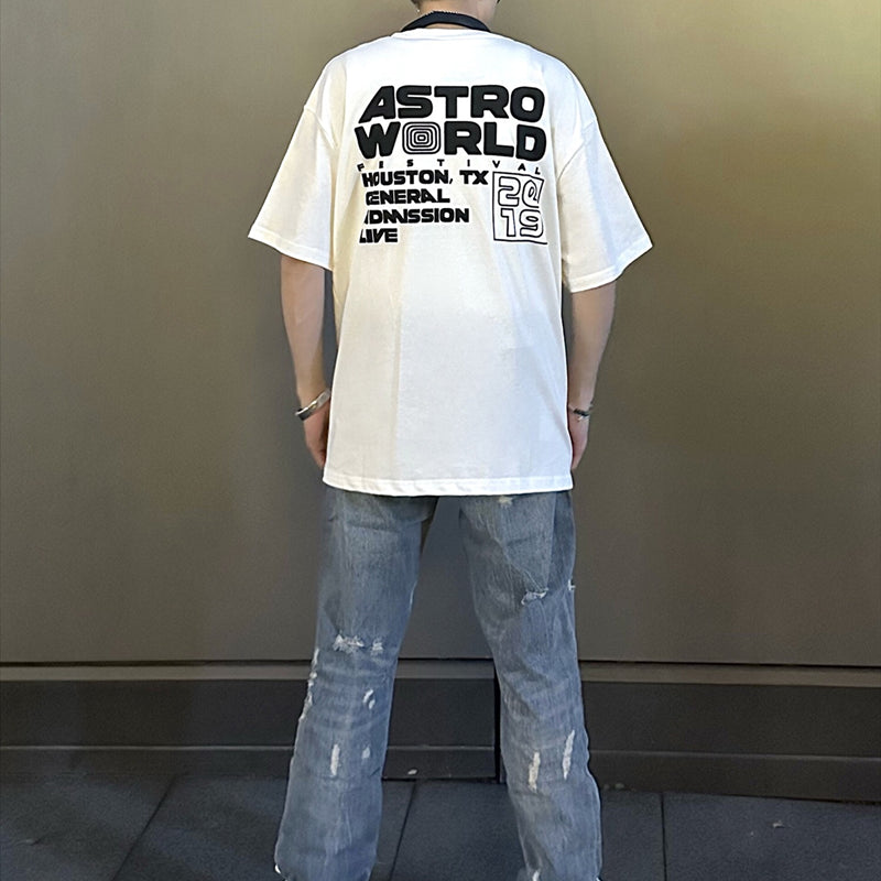 Travis Scott Cactus Jack Fesrival Staff Tee rap tour short sleeves