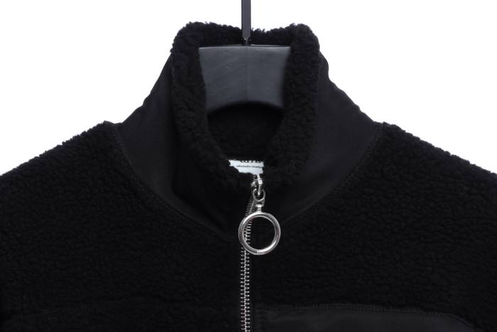 AM1 three-dimensional embossed stitching sherpa jacket