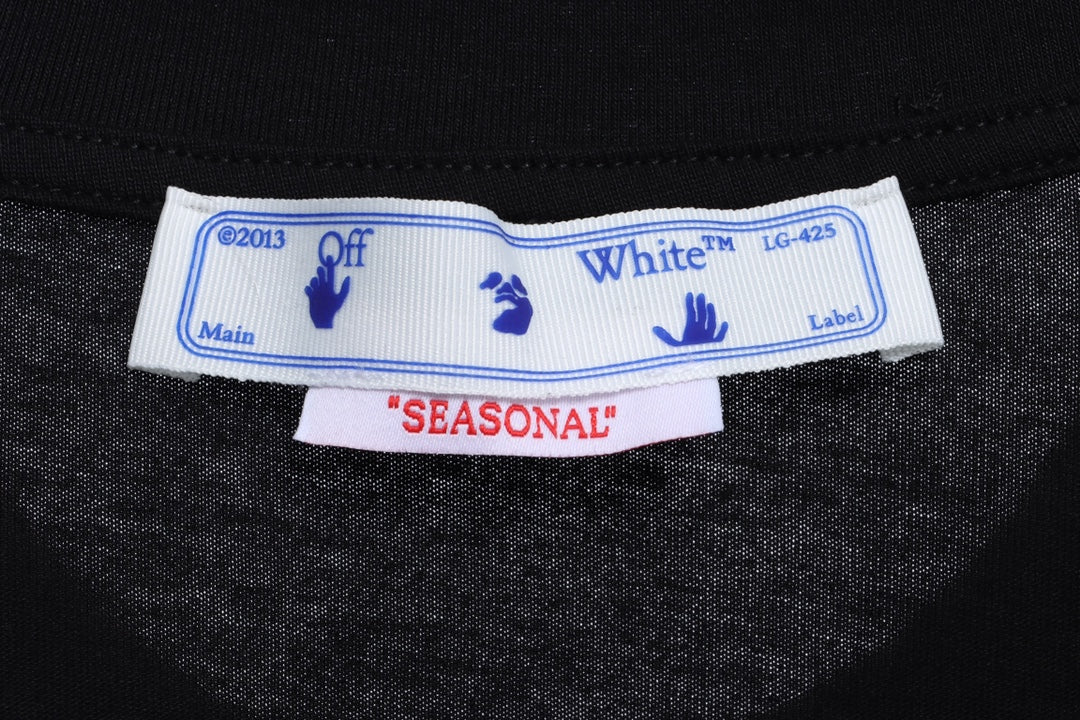 OW embroidery flocking print pattern short sleeve