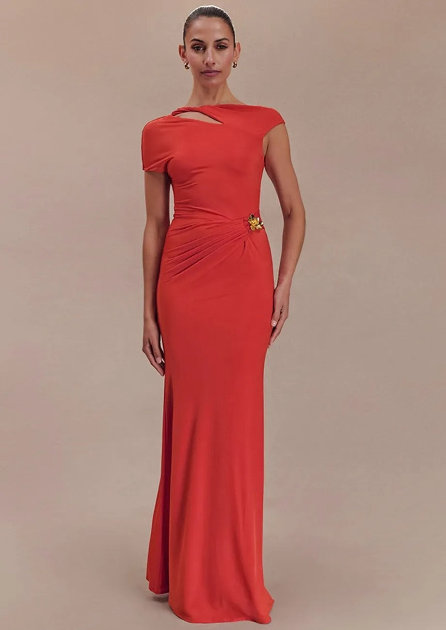 Sheath Cut-out Maxi Dress