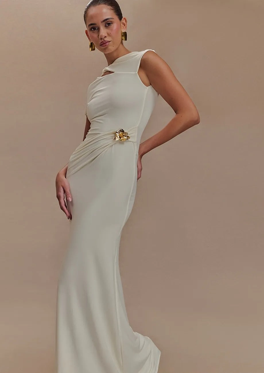 Sheath Cut-out Maxi Dress