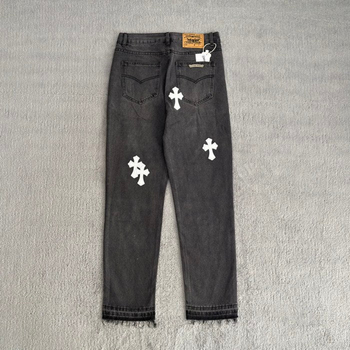 Chrome Hearts White Crosses Pants