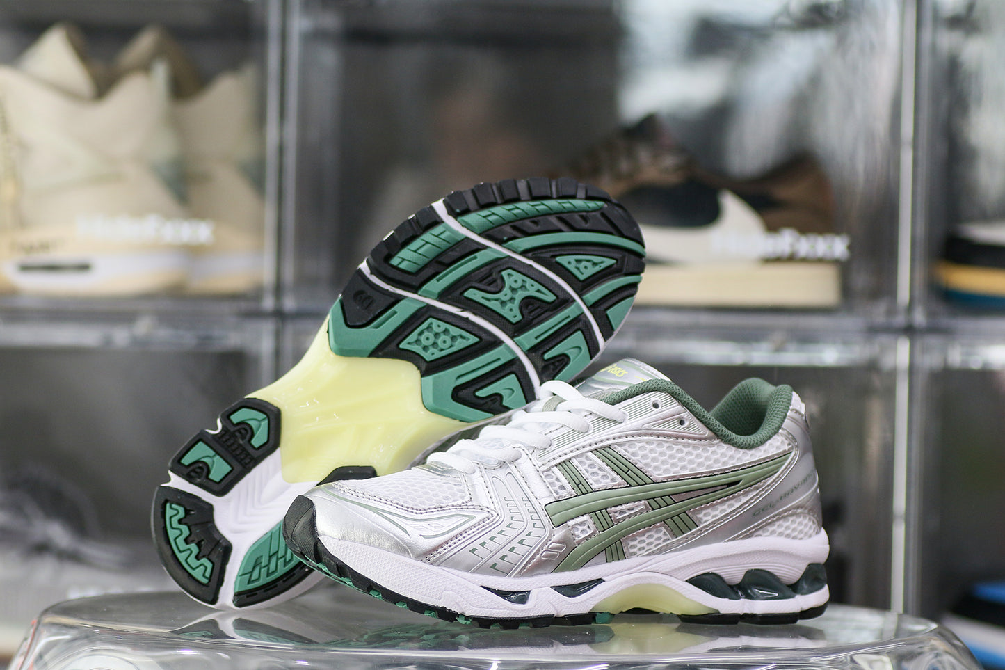 Gel Kayano 14 White Pure Silver Slate Grey Sage