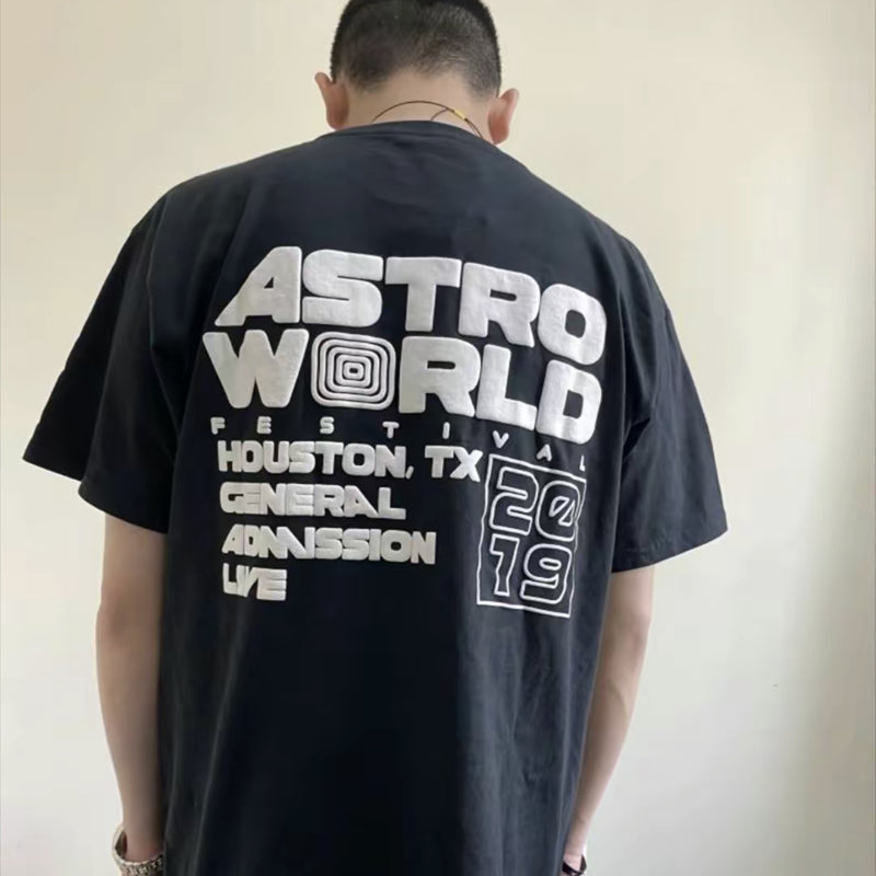 Travis Scott Cactus Jack Fesrival Staff Tee rap tour short sleeves