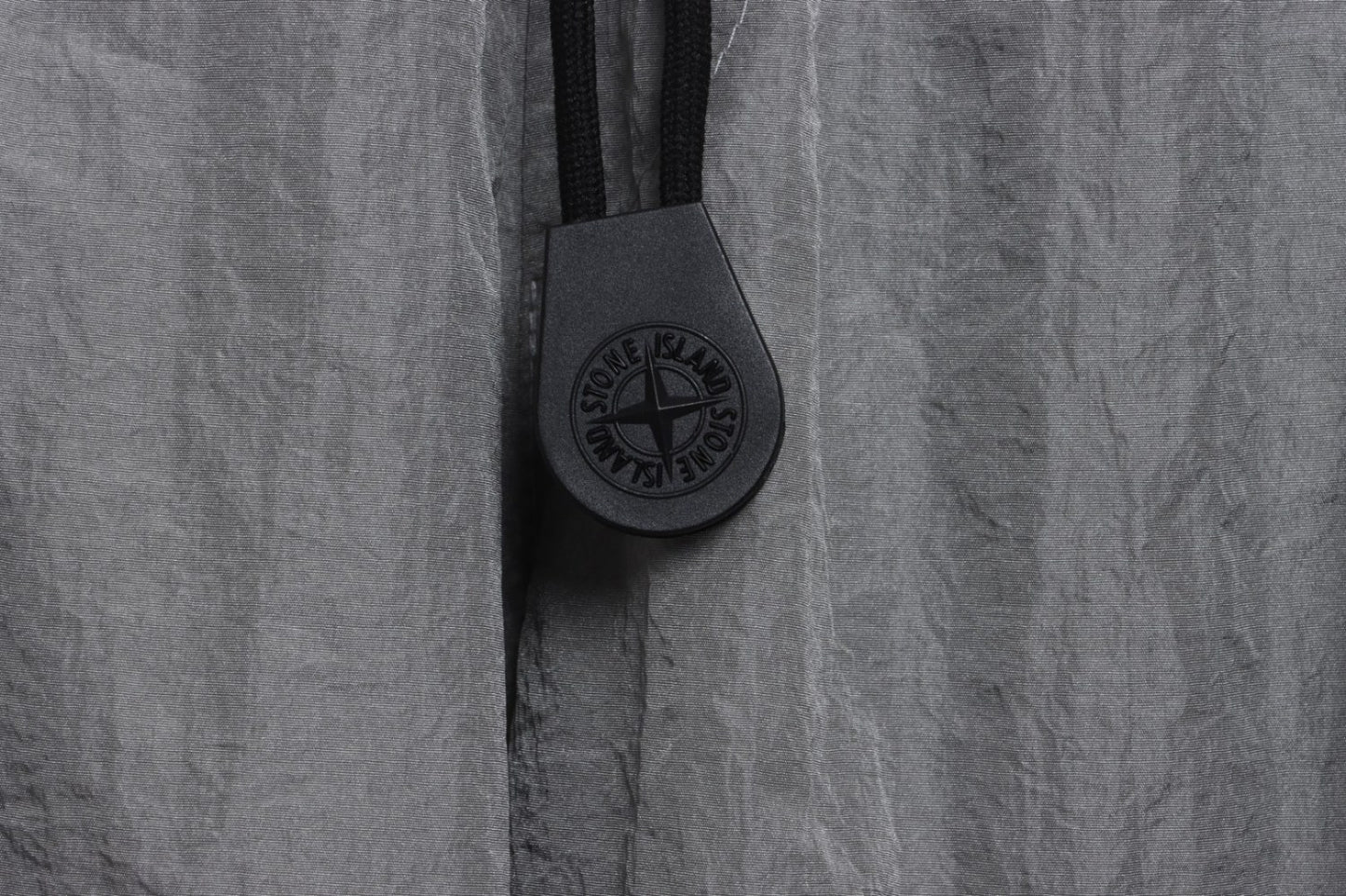Stone Island Side compass large embroidered shorts gray