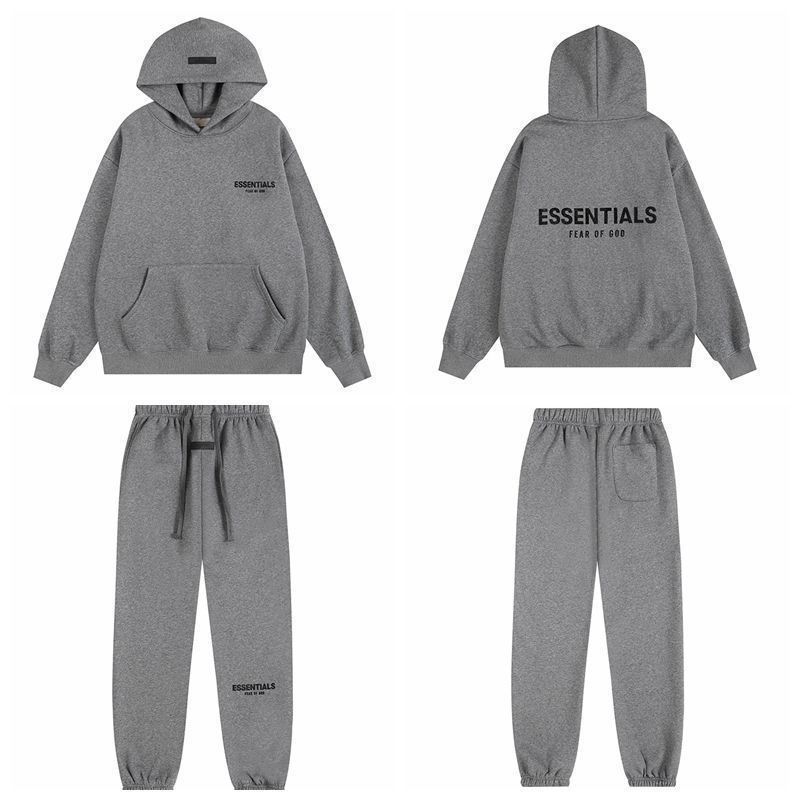 Classic simplify pure color hoodie pant tracksuit