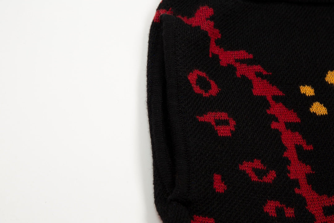 Rhud3 2023ss men's and women's same style cashew flower knitted shorts