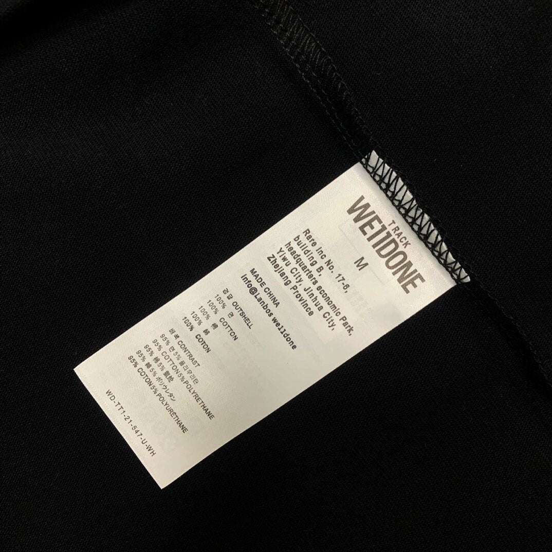 WE11D0NETRACK Sea wave with three stripes T-Shirt