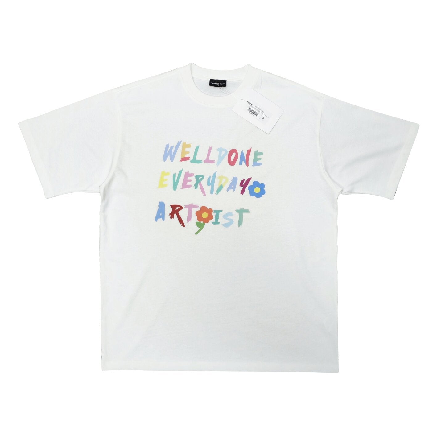 WE11D0NETRACK New Colorful Hand-Painted Graffiti T-Shirt
