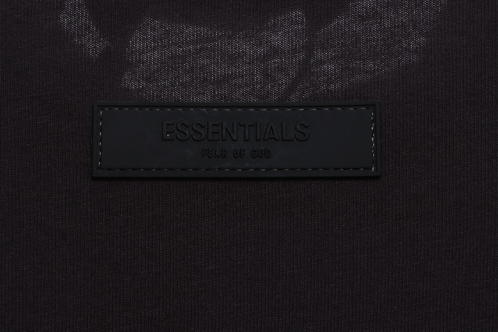Essenti@ls Double line double row large letter flocking short sleeves