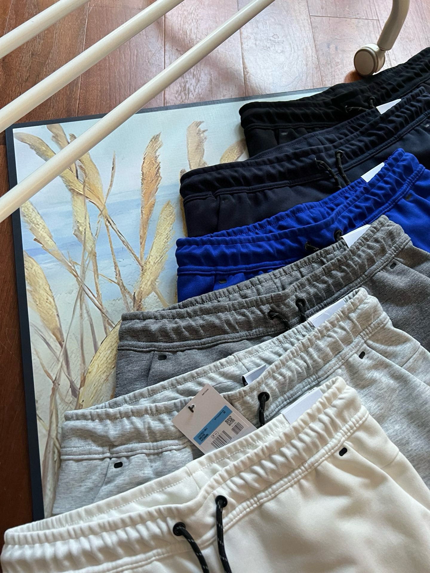 Drill Style TECH FLEECE New Men's Knitted Side Compression Sport Shorts Capri Pants