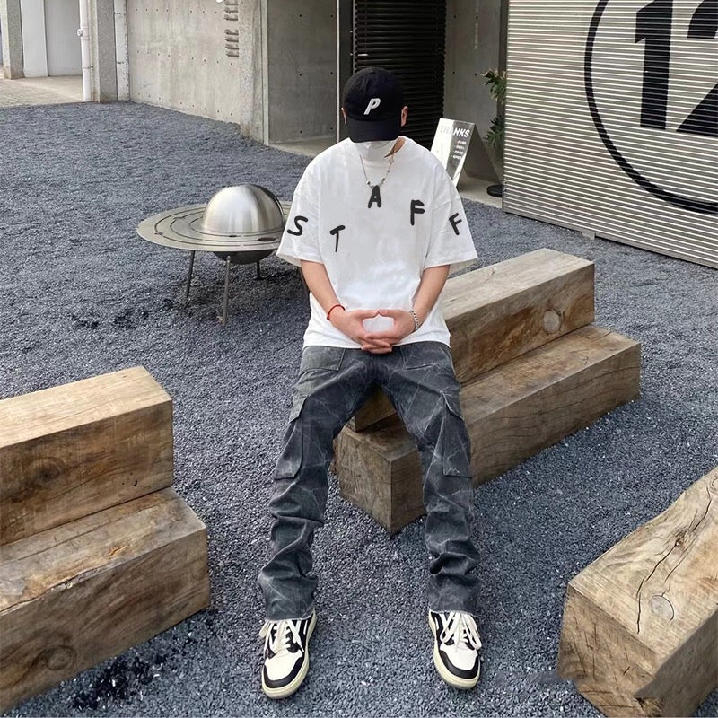 Travis Scott Cactus Jack Fesrival Staff Tee rap tour short sleeves