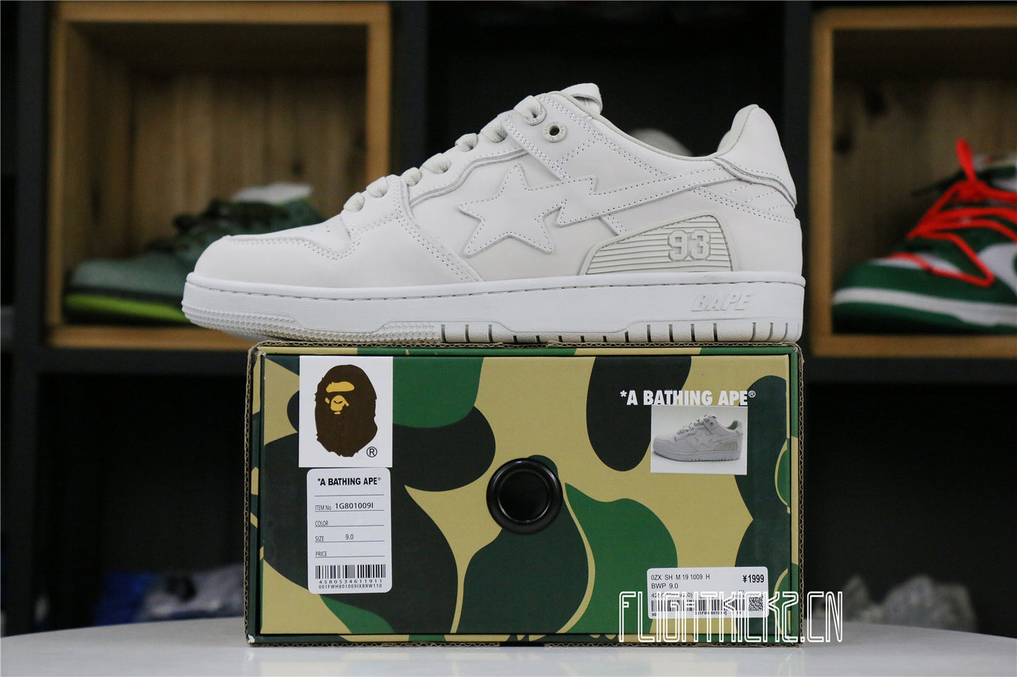 A Bathing Ape Bape SK8 Sta Triple White