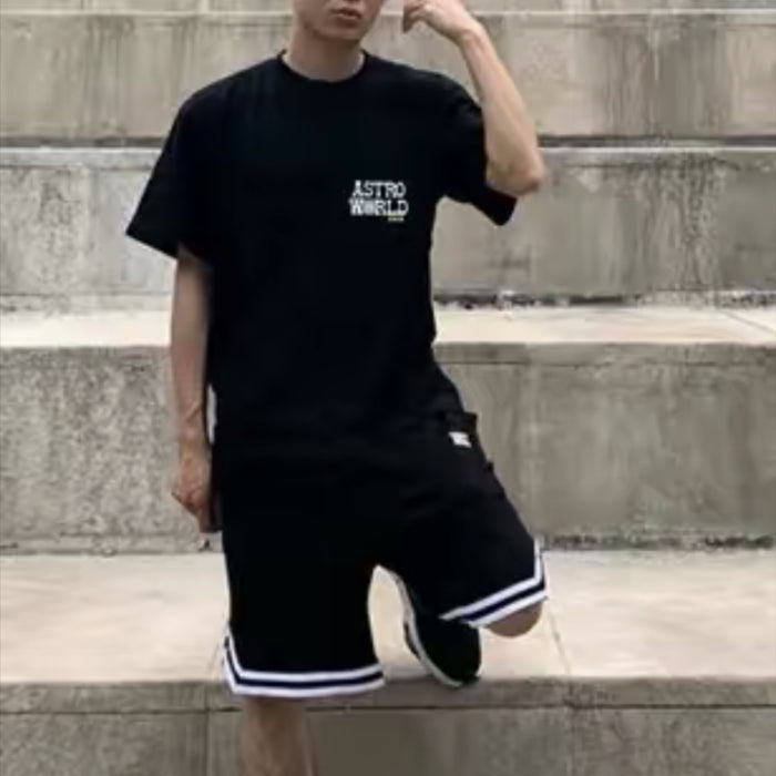 Travis Scott Cactus Jack Astroworld Staff head printing short sleeves