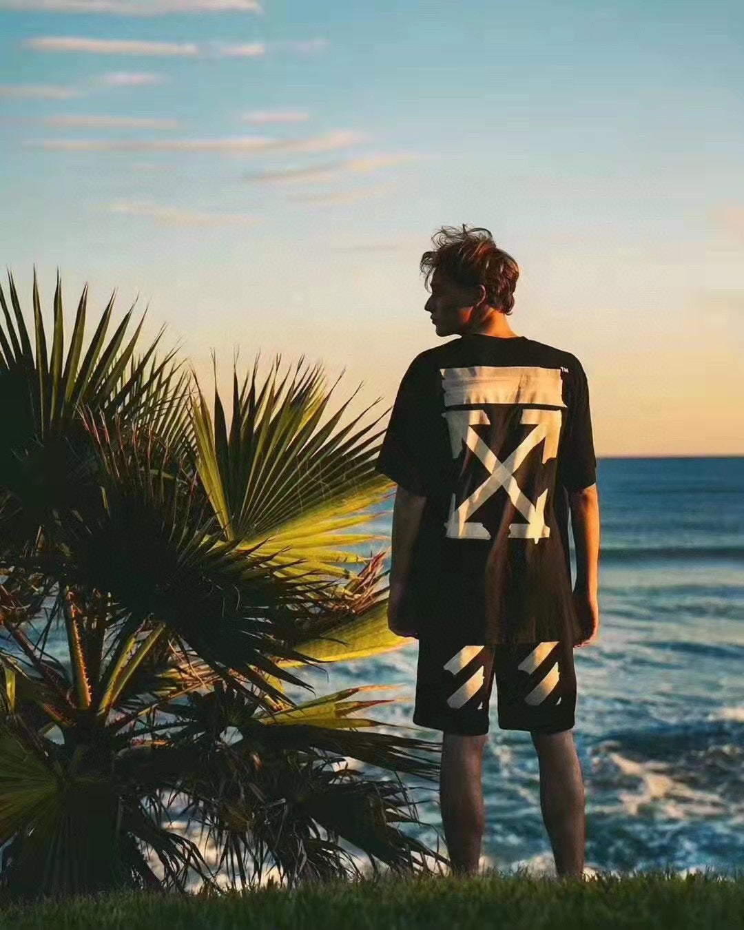 OW tape arrowhead printing short sleeves