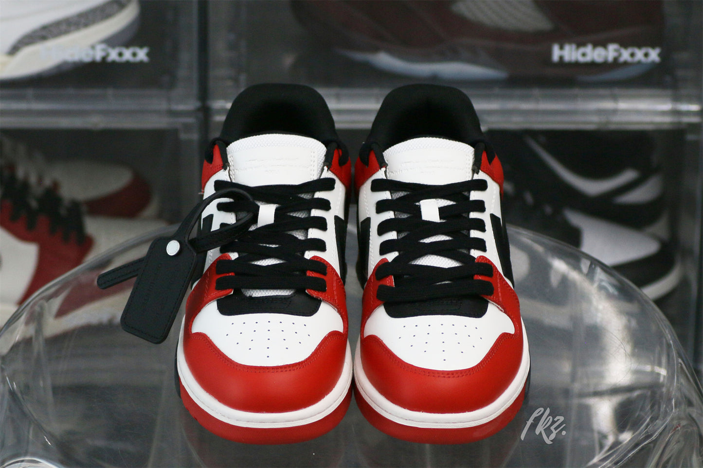 OFF-WHITE White & Black Red 'Out Of Office' Sneakers