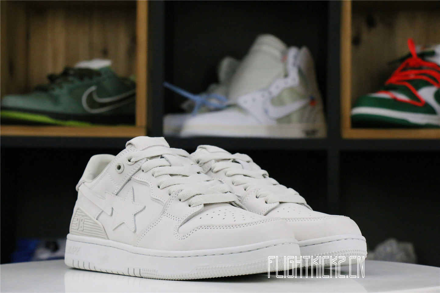 A Bathing Ape Bape SK8 Sta Triple White