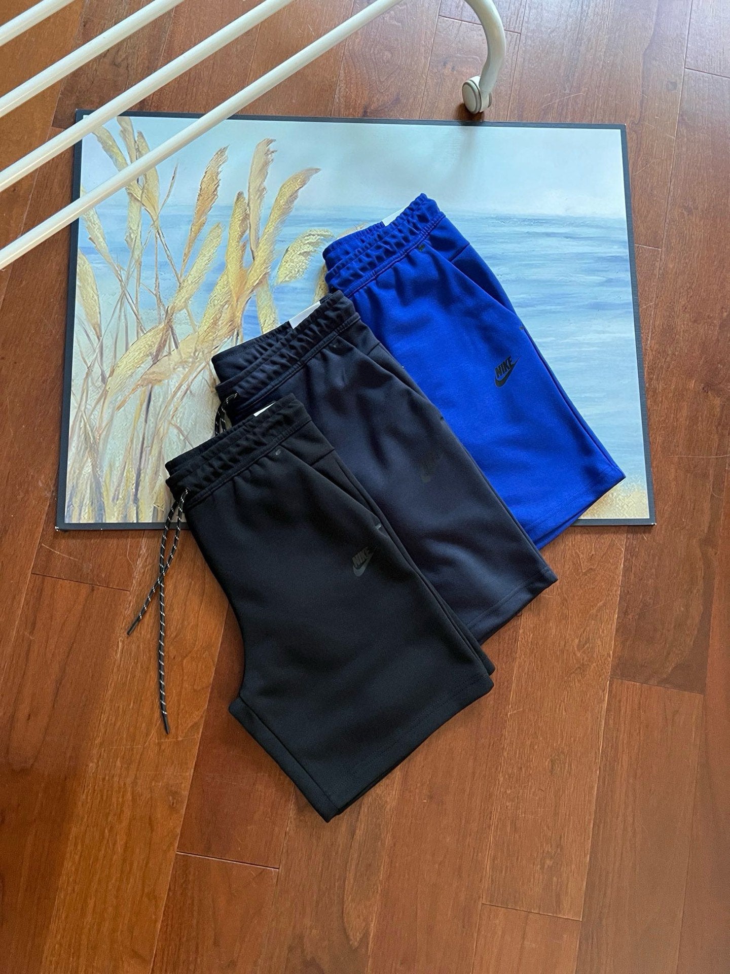 Drill Style TECH FLEECE New Men's Knitted Side Compression Sport Shorts Capri Pants