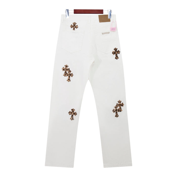 Chrome Hearts Ancient graffiti with Leopard Print Pants