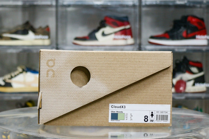 On Cloud X 3 Olive Reseda