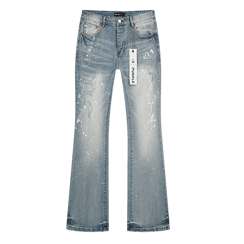 new arrival light blue flared jeans