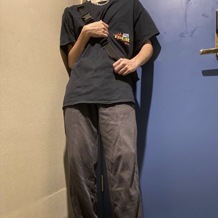 Travis Scott Cactus Jack Astroworld Logo solid color letter printing short sleeves