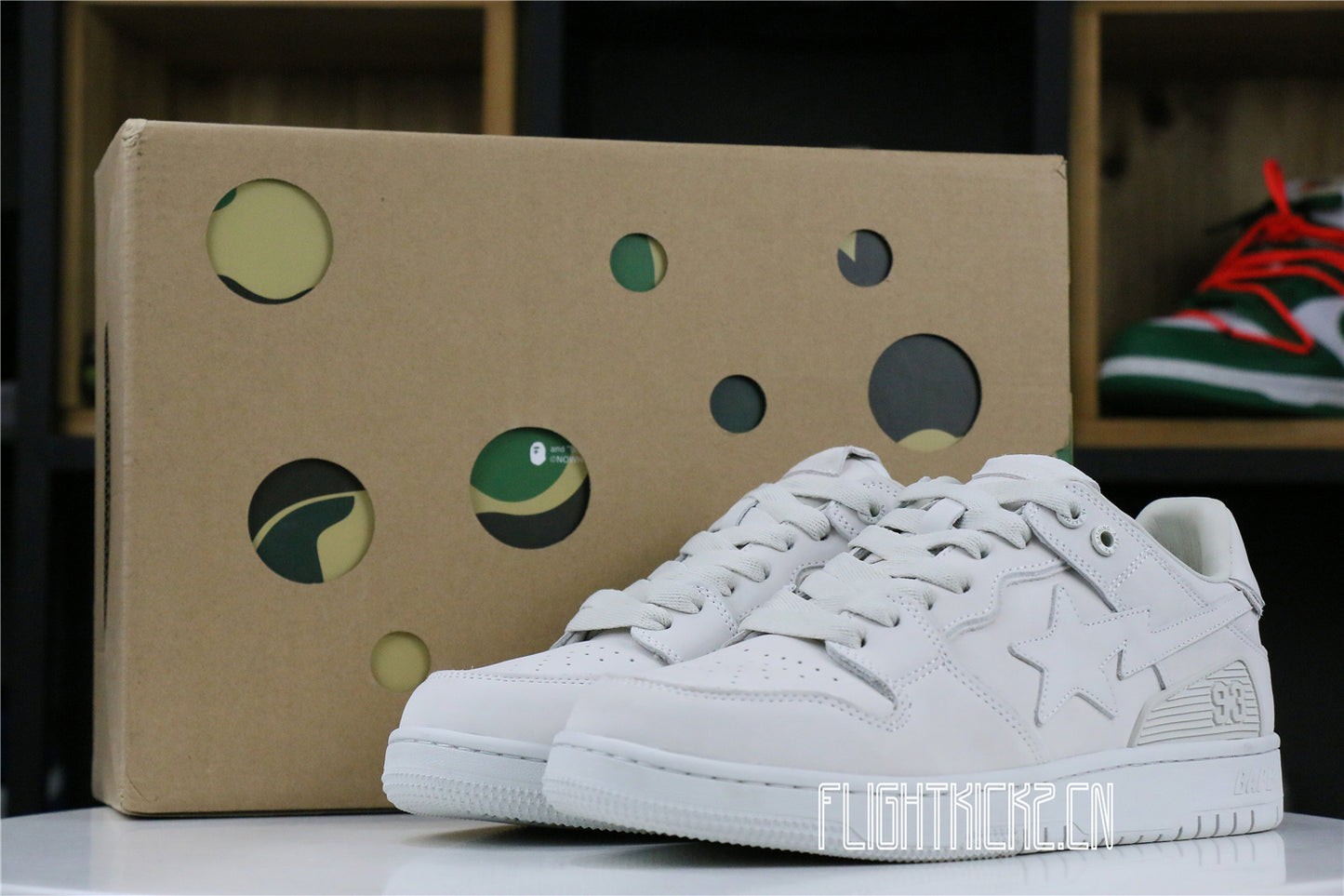 A Bathing Ape Bape SK8 Sta Triple White