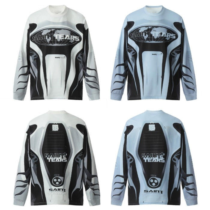 Saint Mich@el Tears Full Print Map Long Sleeve