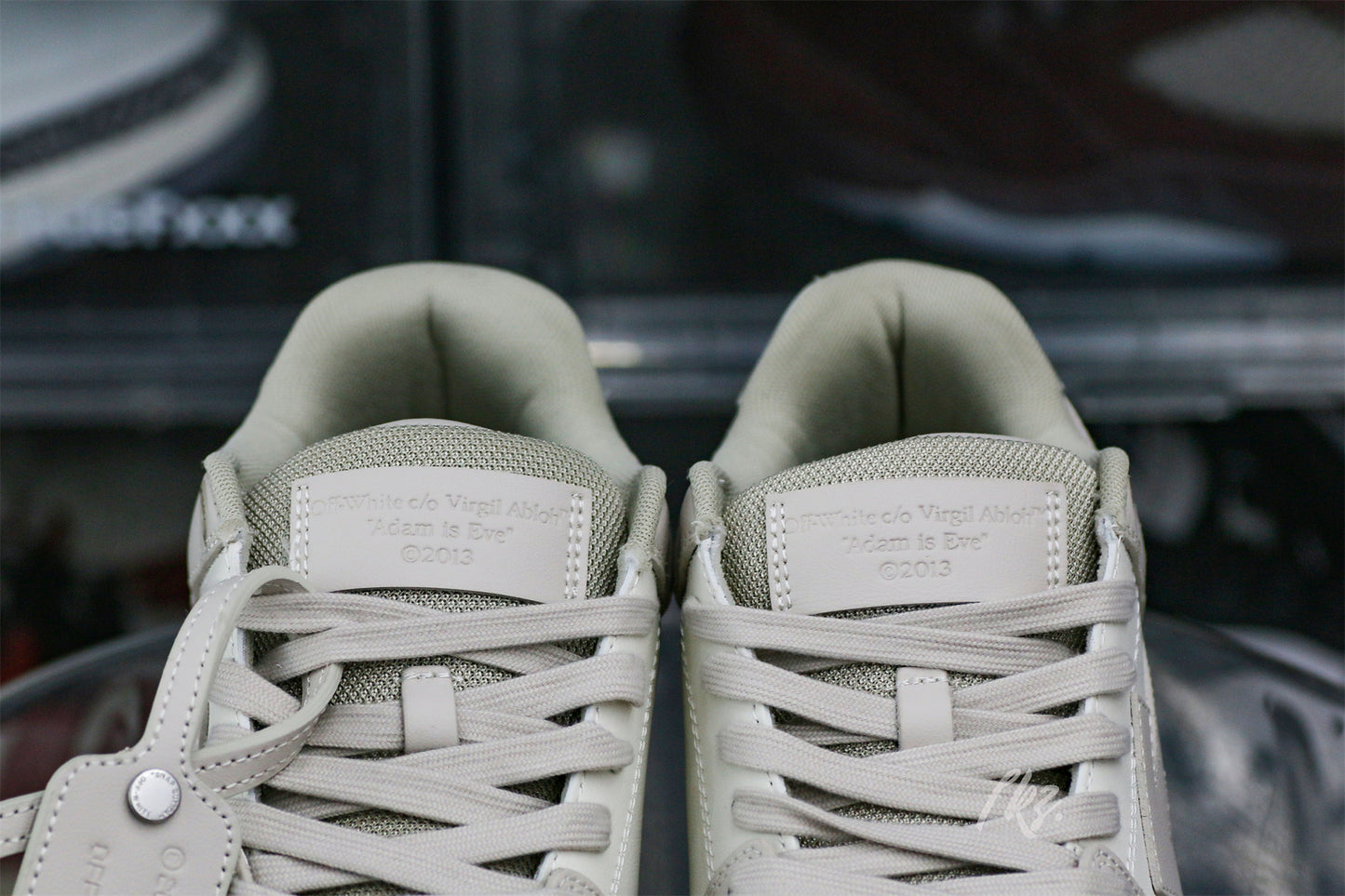Off-White White & Beige 'Out Of Office' Sneakers