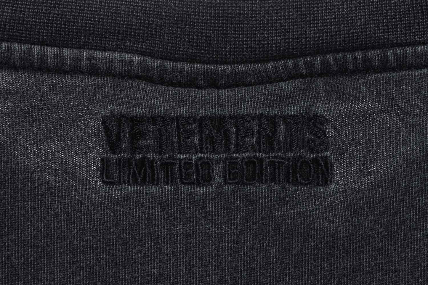 Vetements 23SS Washed Letter Embroidered Short Sleeve T-Shirt