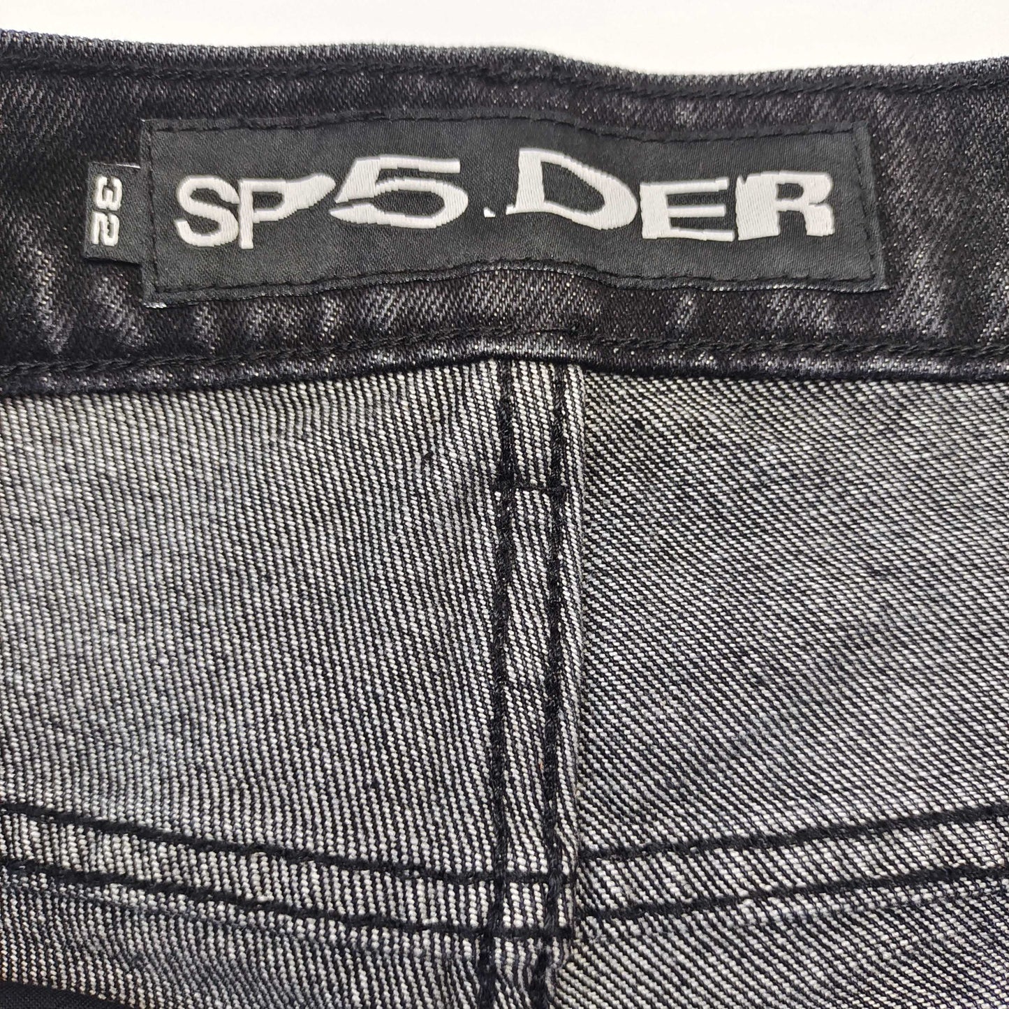 1:1 Dark patterned big star washed denim jeans