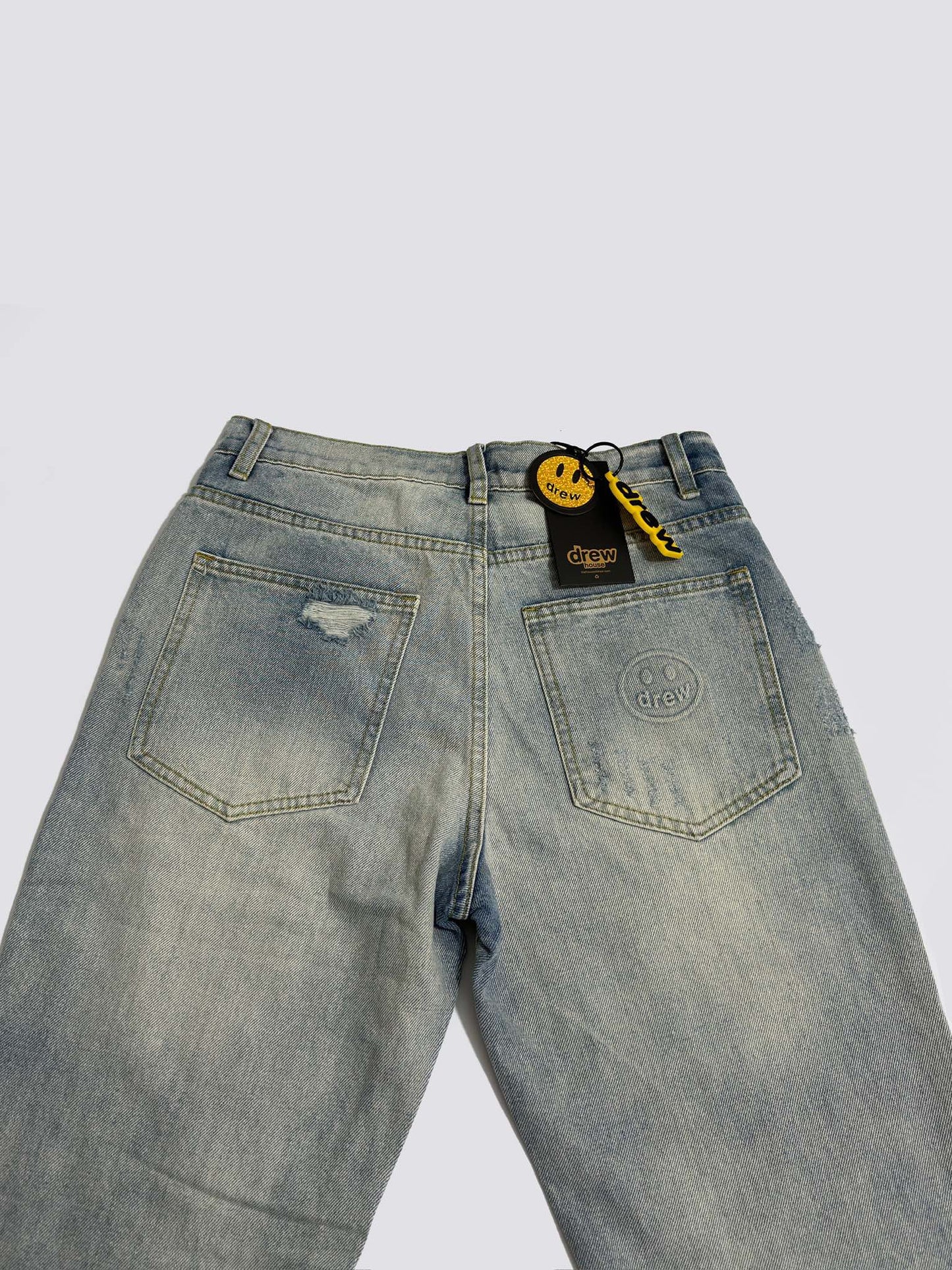 Drew House Smiley Face Jeans With Holes