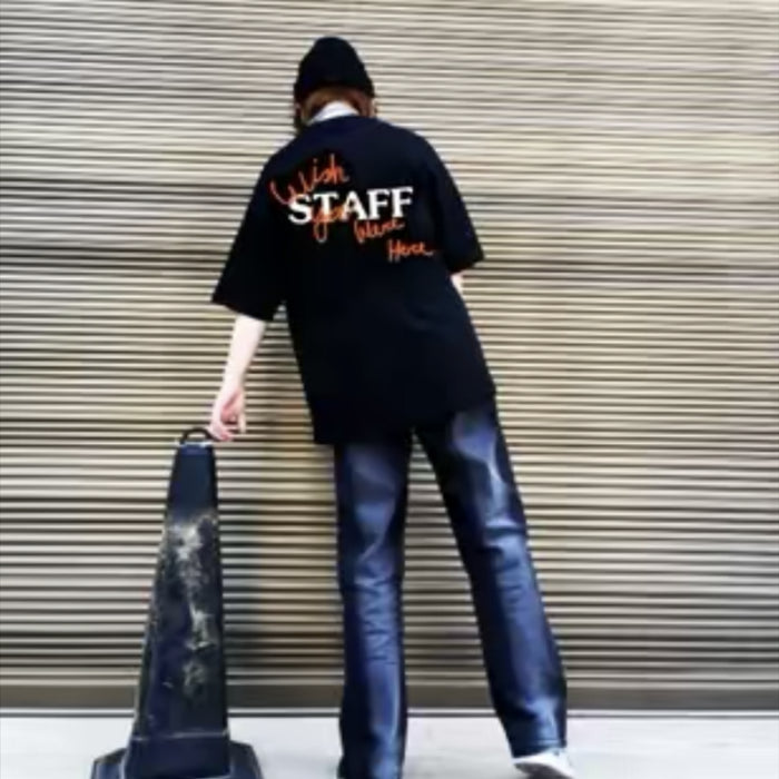 Travis Scott Cactus Jack Astroworld Staff head printing short sleeves