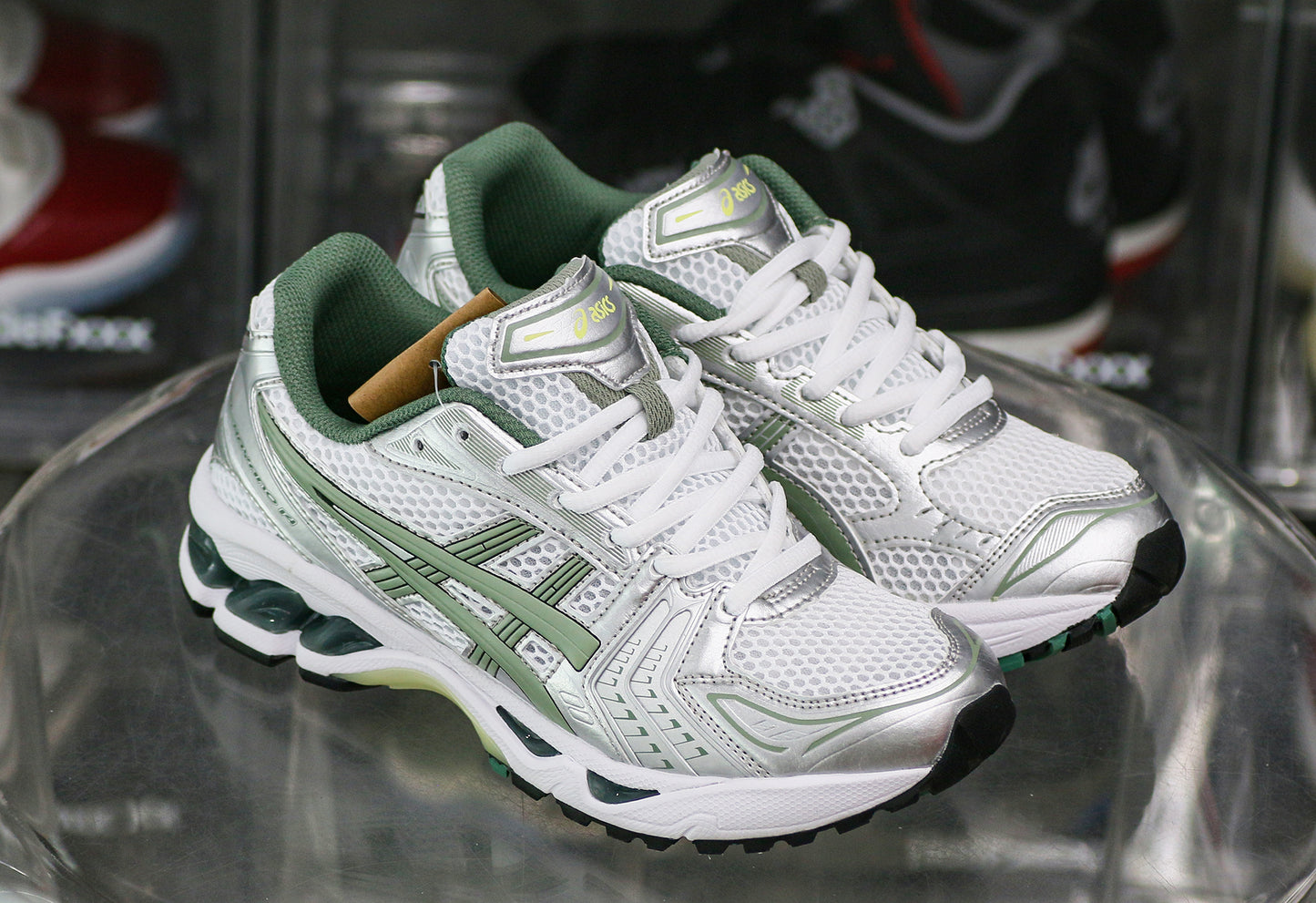 Gel Kayano 14 White Pure Silver Slate Grey Sage