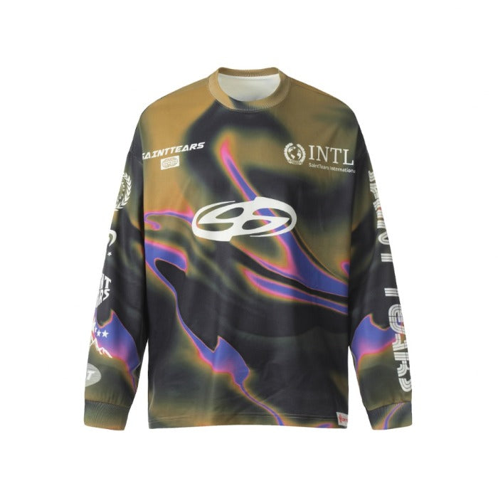 Saint Mich@el Tears Full Print Long Sleeve Vintage Autumn/Winter T-Shirt