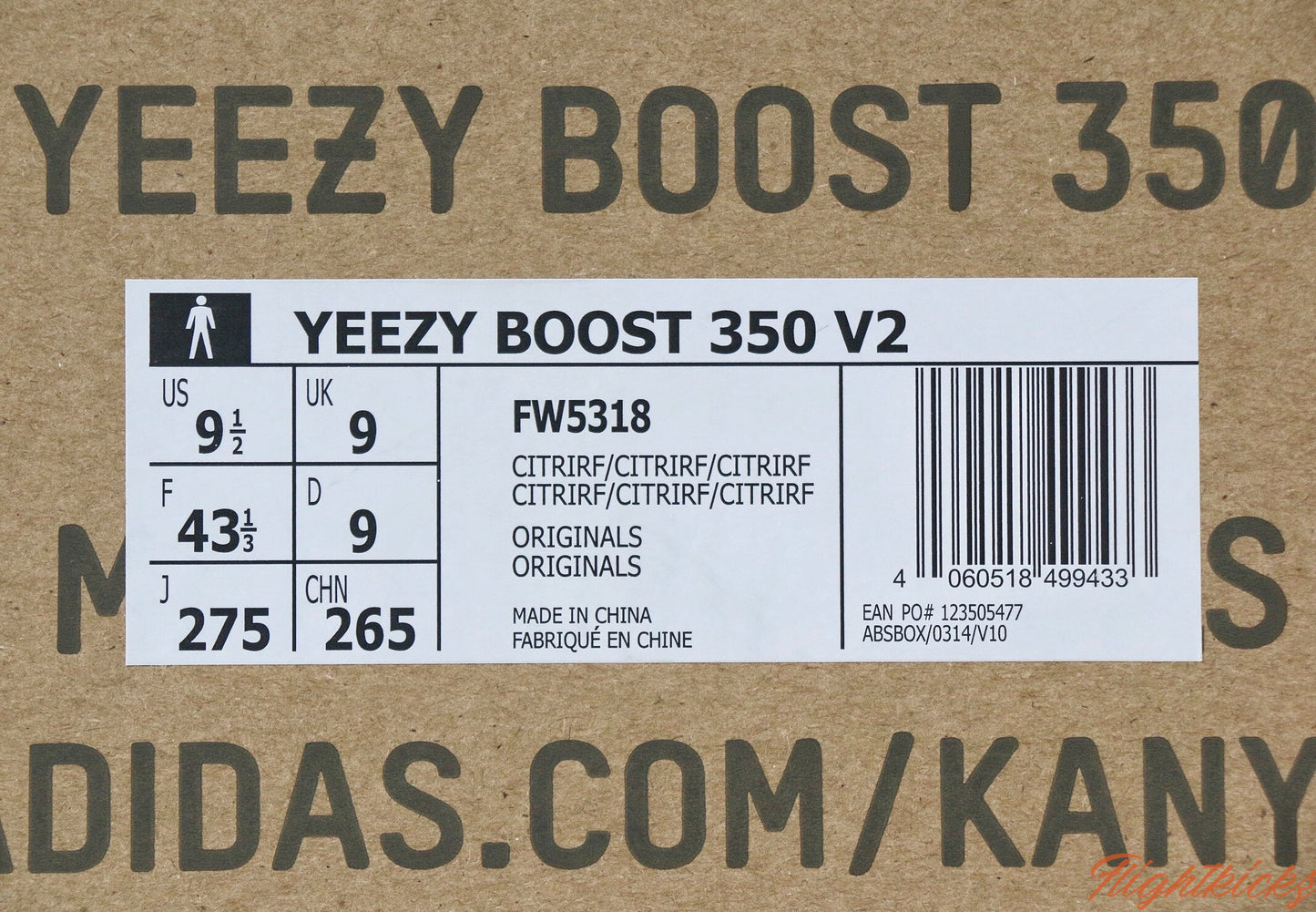 2019 Yeezy 350 V2 Citrin Reflective(Ln5 A1 batch)