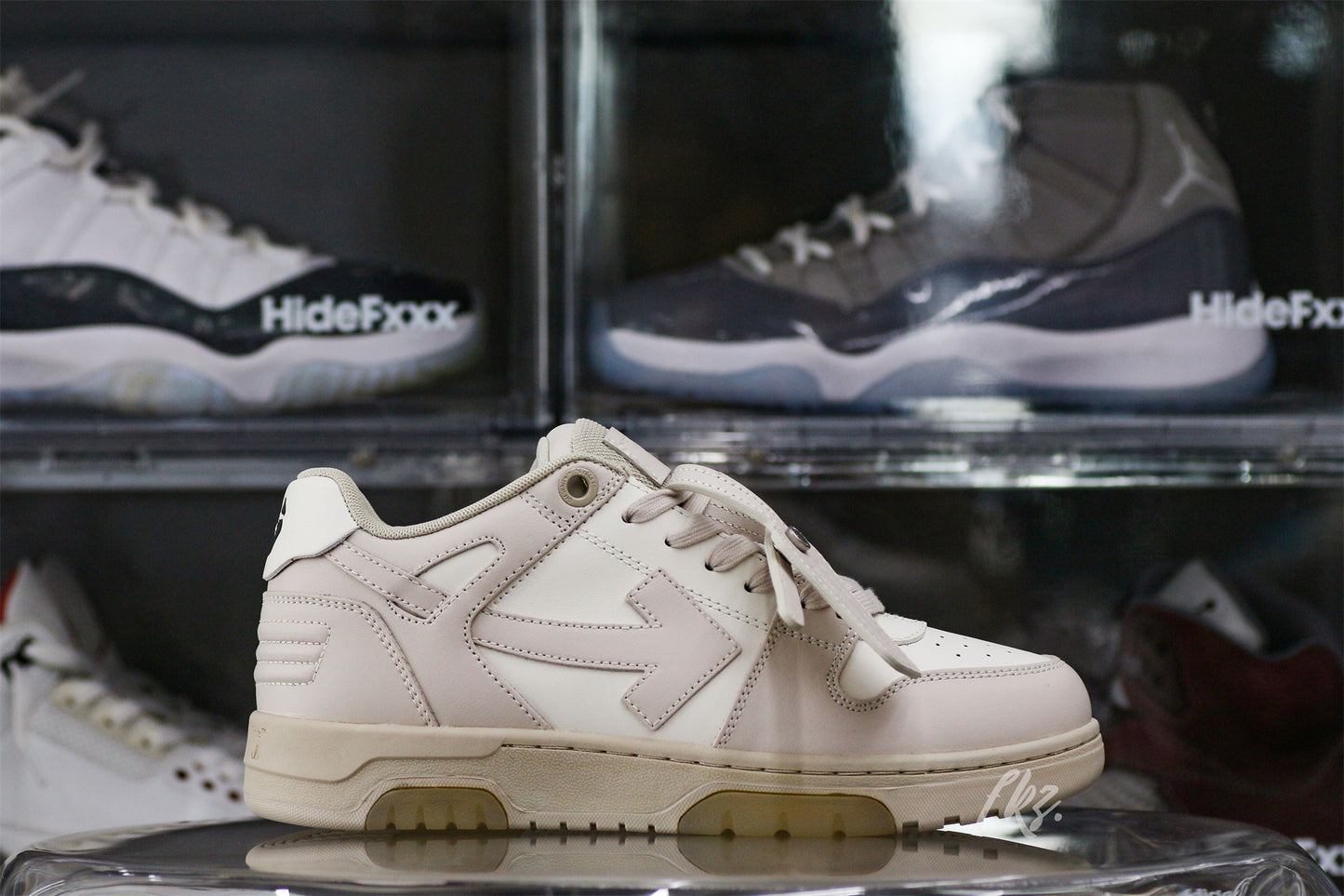 Off-White White & Beige 'Out Of Office' Sneakers