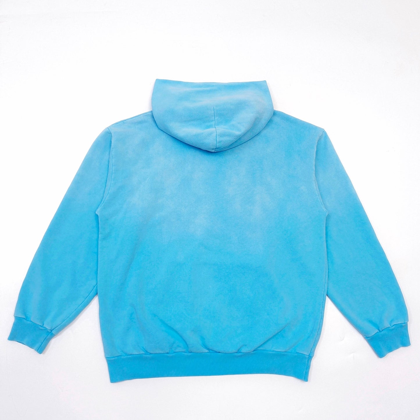 1:1 Blue letter shadow net light blue hoodie