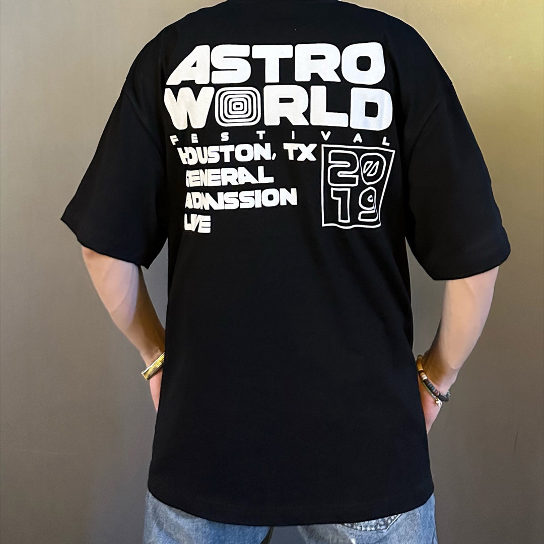 Travis Scott Cactus Jack Fesrival Staff Tee rap tour short sleeves