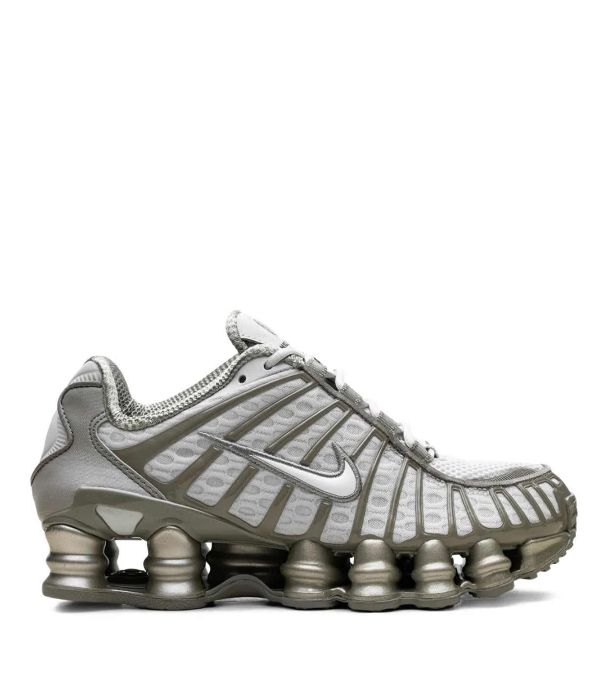 Nike Shox TL “Light Silver/White/Light Army” sneakers